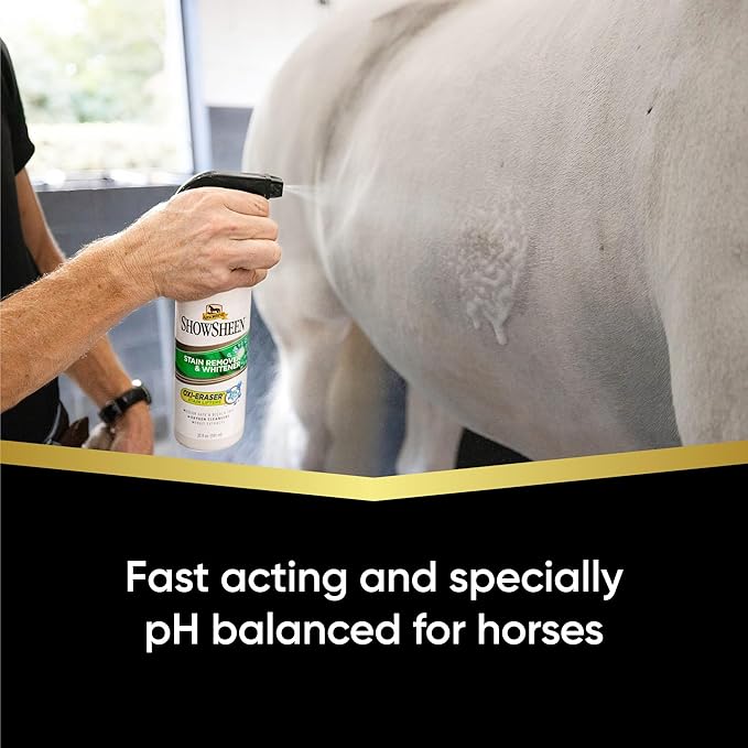 Absorbine ShowSheen Stain Remover & Horse Whitener, Oxi-Eraser Stain Lifters, 20oz (Pack of 2)