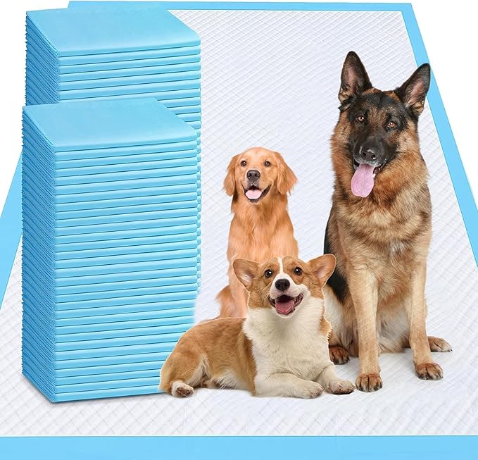 XXXXL 40 Count Dog Cat Puppy Pee Pads,40"x40" Super Absorbent Puppy Pads Leakproof Quick-Dry Disposable Pet Pads for Puppies, Dogs Cats Indoor, Outdoor, Housebreaking Use