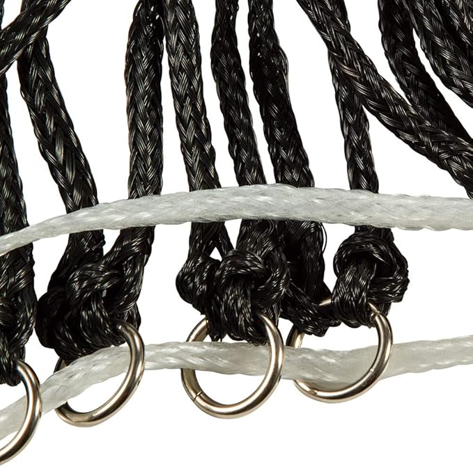 BLOOMOAK Hay Net for Horse, Black Hay Bag 40" Length and 4" Larger Holes with Metal Rings for Goat/Donkeys/Older Horses 2 PCS (40" Length & 4“ Hole)…