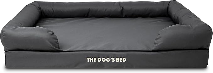The Dog's Bed Replacement Outer Cover ONLY (Outer Cover ONLY - NO Bed, NO Waterproof Inner) for The Dog's Bed, Washable Oxford Fabric, Extra Large (Grey with Black Piping)