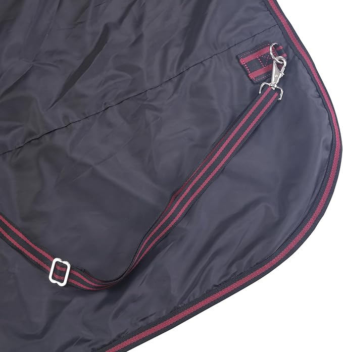 LEAFOREST 1200D Horse Blanket Waterproof Breathable Turnout (no Filling) Standard Neck Horse Sheet Black Red 72IN