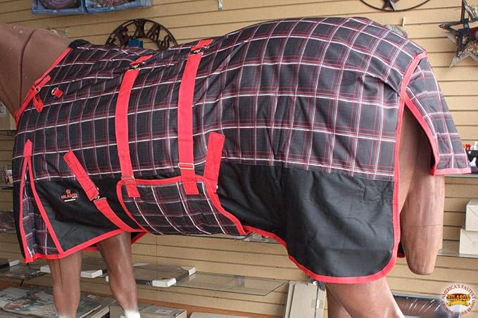HILASON 1200D Winter Waterproof Poly Horse Blanket Belly Wrap | Turnout Blankets for Horses