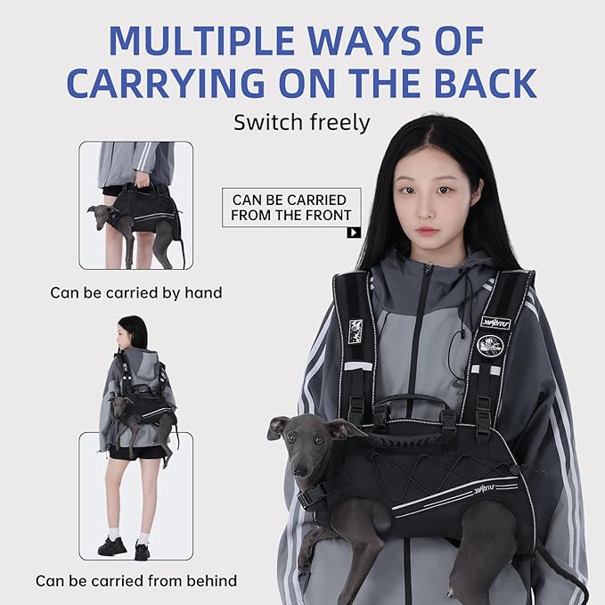 Dog Backpack Carrier for Small Dogs,Dog Lift Harness,Adjustable Padded Breathable Straps for Dogs, Disabled, Joint Injuries, Arthritis,XL(24-35LBS)