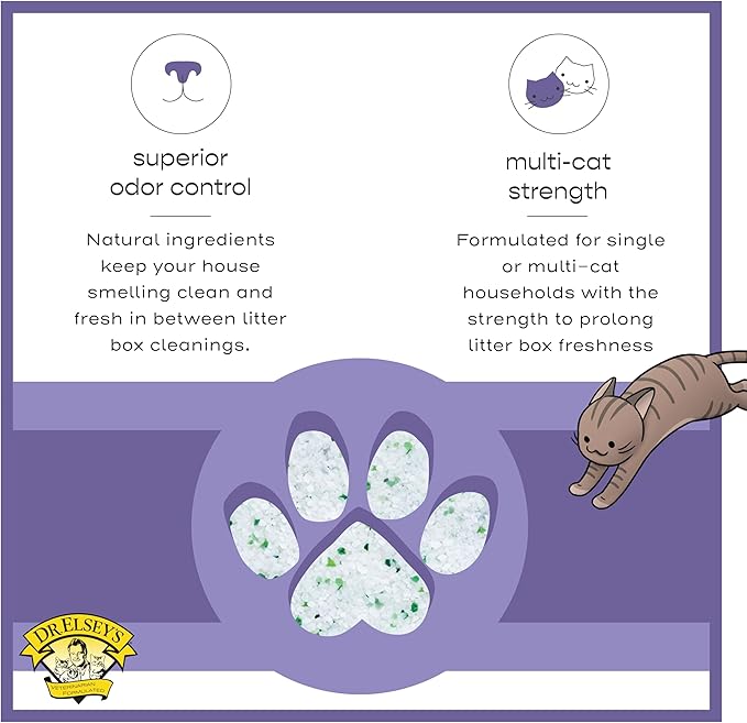 Dr. Elsey's Crystal Attract Silica Cat Litter, 8lbs