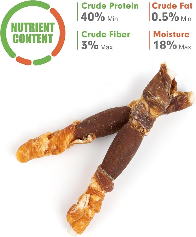 MON2SUN Dog Treats, Triple Flavor 5 Inch Chicken Liver Duck and Chicken Wrapped Rawhide Snacks for Small and Medium Dogs, 21.16 Oz (30 Count-Pack of 1)