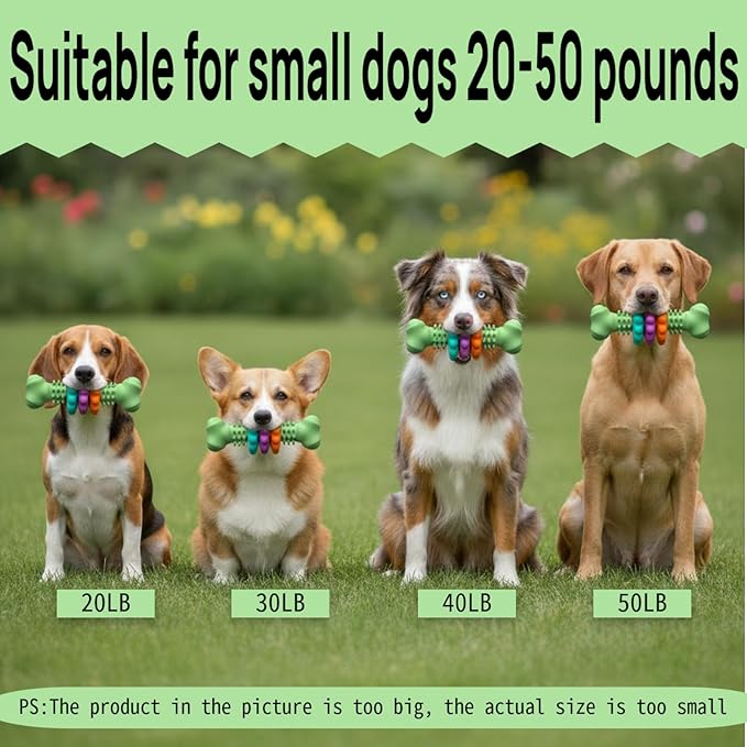 Puppy Teething Toy, Durable Chew Toy for Small Dogs, Interactive Bone Toy to Keep Puppies Busy, Teeth Cleaning Dog Toy for Small Breeds