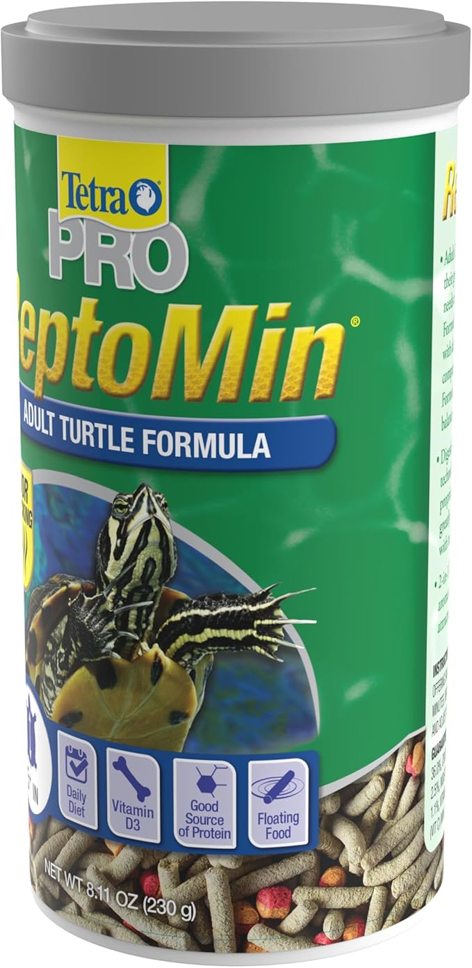 Tetra TetraFauna PRO ReptoMin Pro Sticks Adult Turtle Formula Daily Diet for Aquatic Turtles, 8.11 oz