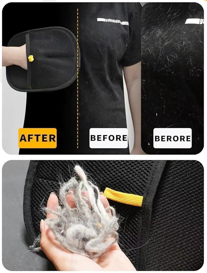2PCS Pet Hair Remover, 2025 Anti-static Pet Hair Removal Gloves Suitable for Sofa, Furniture, Washable and Reusable