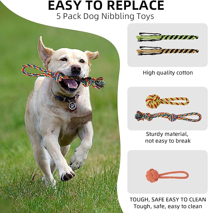 Flirt Pole for Dogs, Extendable Dog Flirt Pole with Detachable Interactive Toys Dog Teaser Wand with Lure Chewing Toy for Outdoor Exercise & Training Interactive Toys for Large Medium Small Dogs