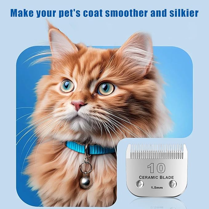 30# Detachable Pet Dog Grooming Clipper Ceramic Blade,Compatible with Andis Size 30 Cut Length 1/50"(1.5mm),Compatible with andis/wahl/Oster Dog Clippers 2PCS