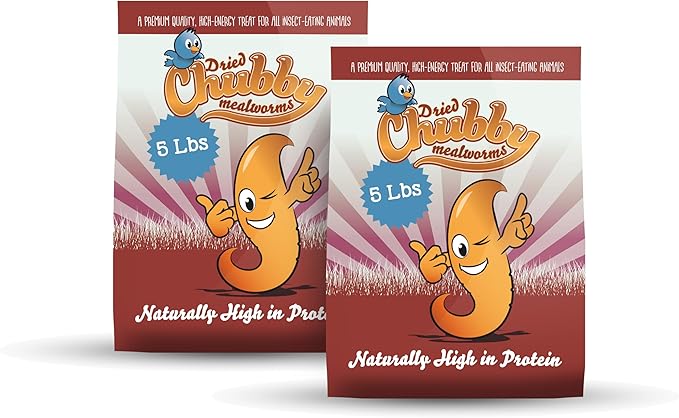 Chubby Mealworms 10Lb Bulk Dried Mealworms for Chickens, Birds, Ducks and Much More