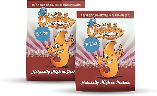 Chubby Mealworms 10Lb Bulk Dried Mealworms for Chickens, Birds, Ducks and Much More