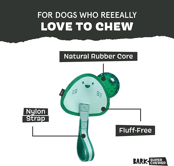 Barkbox Flingray Dog Toy for Large Aggressive Chewers – Durable with Squeaky Rubber Core, Perfect for Tough Play and Long-Lasting Fun