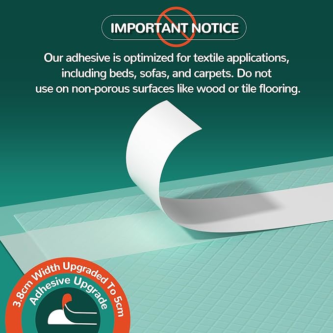 Bed Pads with Adhesive Strips 36''X36'', 30 Count Disposable Underpads Extra Large Chucks Thicker Incontinence Pads for Unisex Adult, Senior, Kids and Pets