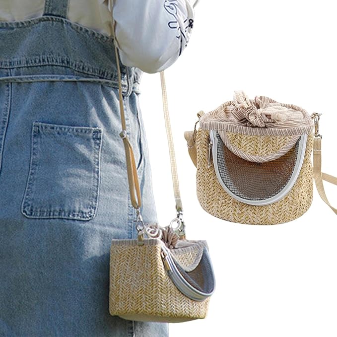 Trendy and Functional Bird Carrying Bag - Breathable Parrot Hiking Carrier with Shoulder Strap | Ideal for Small Pet Animals