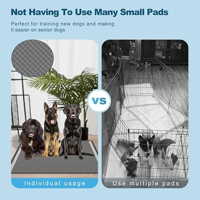 37"x54" Activated Charcoal Dog Pee Pads - 150 Count,Extra Large,Super Absorbent,Leakproof,Long-Lasting Odor Control-Essential pet Training Pads for Large Dogs