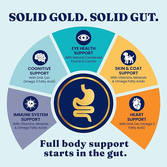 Solid Gold Dry Dog Food for Sensitive Stomachs - Grain Free & Gluten Free w/Venison, Pumpkin & Probiotics for Gut Health & Digestion - Sensitive Stomach Dog Food for All Ages - Nutrientboost – 22LB
