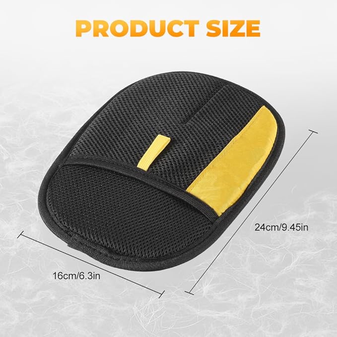 Pet Hair Removal Glove for Cats & Dogs, Upgraded Thickened Double Sided Grooming Glove, Powerful Cat Grooming Gloves, Reusable Hair Remover Glove for Couch, Furniture, Carpet, Curtain (3pcs)
