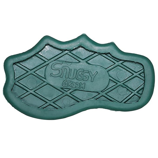 Grewal Equestrian Snuggy Groomer Soft Teeth Rubber Groomer Curry (Green)