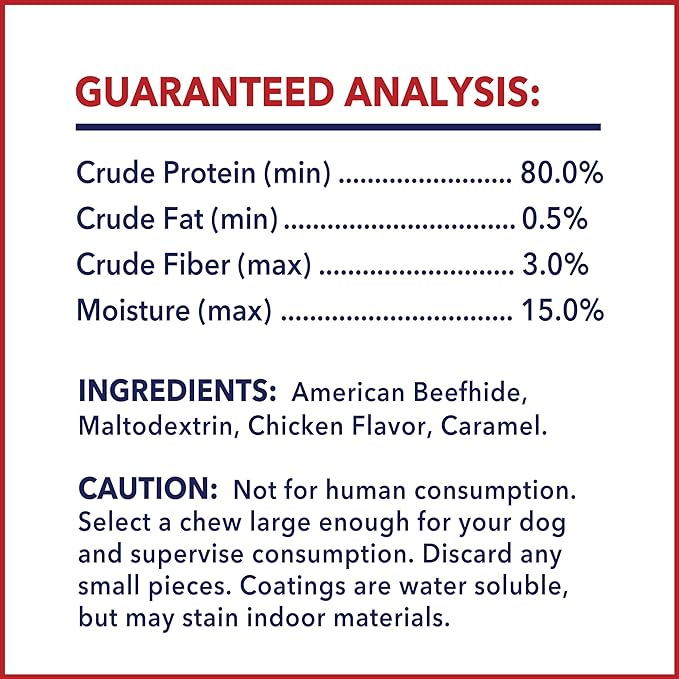 Pet Factory American Beefhide 5" Chip Rolls Dog Chew Treats - Chicken Flavor, 8 Count/1 Pack
