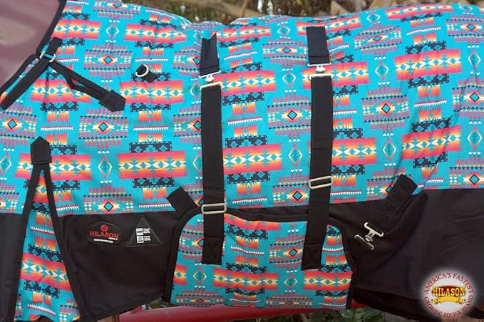 HILASON 1200D Winter Waterproof Poly Horse Blanket Belly Wrap | Turnout Blankets for Horses
