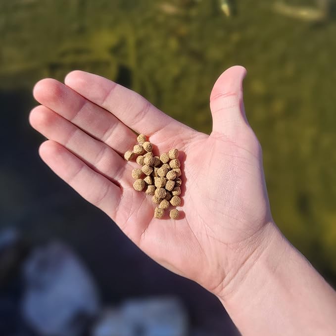 HALF OFF PONDS Grow Pro Koi Fish Food - 20 lb Floating Pellets, 5mm Size - Goldfish Food for Ponds - 40% Protein with Fish Meal & Probiotics - Designed for Rapid Growth & High Digestibility