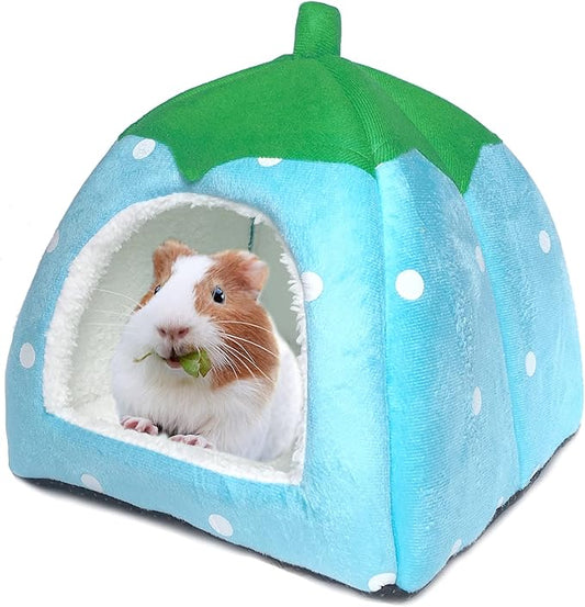 Guinea Pig Hideout Bed Dwarf Rabbit House Cave Accessories Cozy Hide-Out for Little Bunny Hedgehog Ferret Chinchilla&Other Small Animals