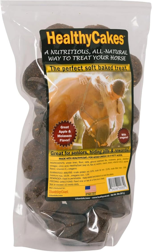 HealthyCakes 2 lbs., Soft Baked Treats for Horses, Contains Omega 3 & 6