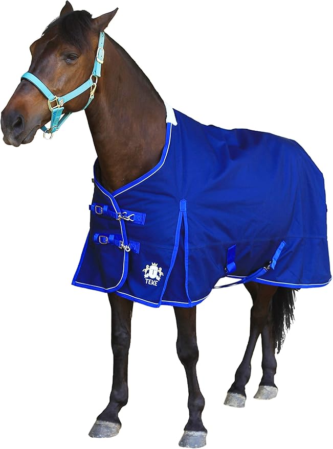 T TEKE Ultimate Turnout Blanket for Horses, 1050D Ballistic Nylon Outer, 220g Medium Weight Filling