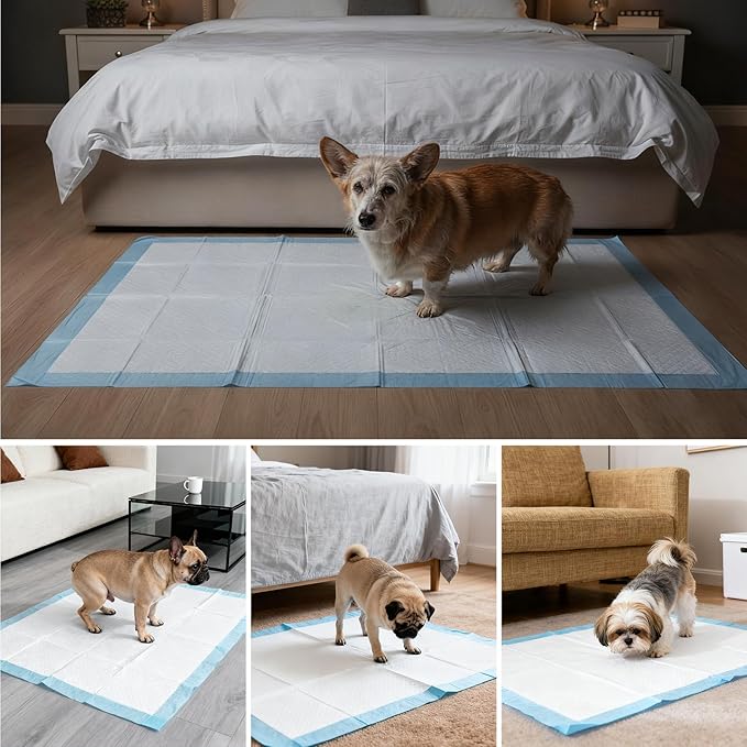 Gimars Thicker Heavy Absorbency Pet Training Puppy Pads 28"x34"- Extra Large Disposable Polymer Quick Dry No Leaking Pee Pads for Dogs, Cats, Rabbits and Other House Training Pets, 30 Count