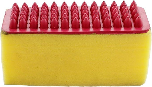Grewal Equestrian Rubber Grooming Sponge Brush (Raspberry)