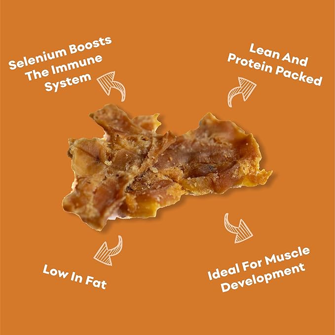 Skona PetFood Chicken Breast Jerky Dog Treats & Cat Jerky Treats, High Protein, Single-Ingredient Training Snacks, Vitamin-Rich, USA Made, Supports Heart, Eye & Dental Health, Healthy & Tasty, 4oz