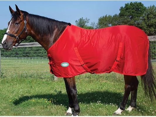 Country Pride Solid Color Cotton Poly Summer Stable Sheet (76, Red)
