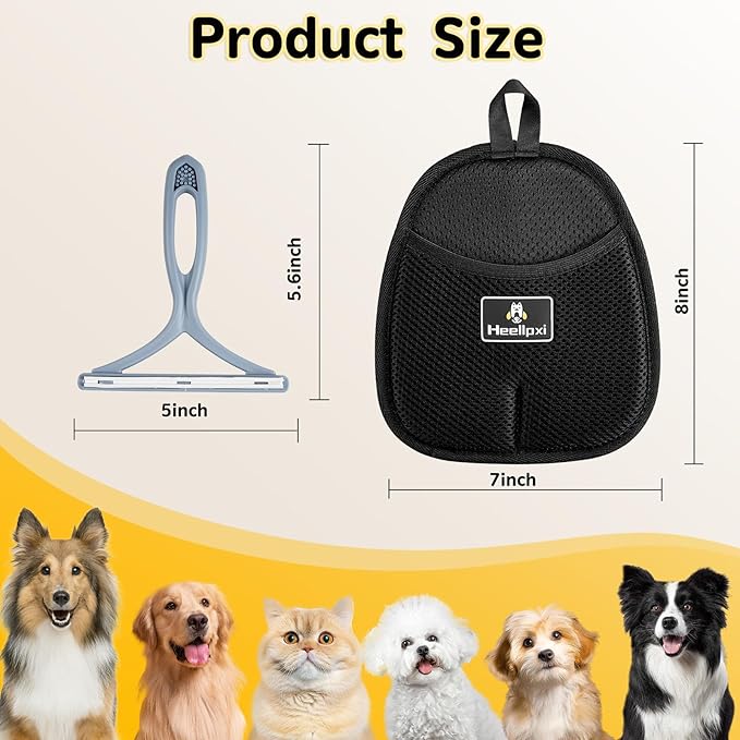 Gloves Pet Hair Removal, Pet Hair Remover Glove, Washable Reusable Dogs Cats Hair Gloves for Furniture Bed Sheets Couch Clothes Carpet Car