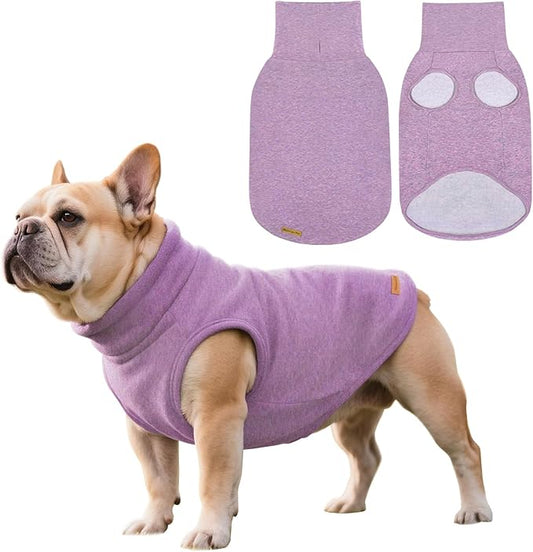 Mosucoirl Dog Sweaters Pet Pullover,Turtleneck Doggy Sweatshirt for Extra Large Dogs Thick Warm Dog Clothes Fleece Soft Winter Puppy Hoodies Outfit for Small Medium Large Dogs XS-4XL (Purple, XS)