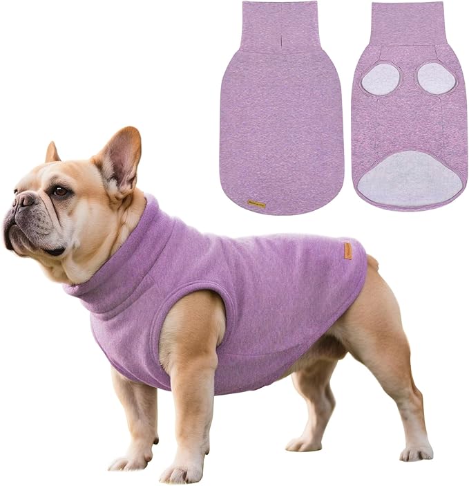 Mosucoirl Dog Sweaters Pet Pullover,Turtleneck Doggy Sweatshirt for Extra Large Dogs Thick Warm Dog Clothes Fleece Soft Winter Puppy Hoodies Outfit for Small Medium Large Dogs XS-4XL (Purple, S)