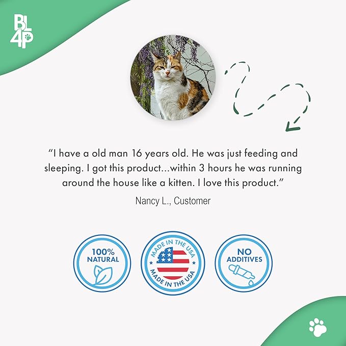 Cat Hip and Joint Support Supplement, Natural Mobility Aid with Plant-Based Ingredients, Comfort for Stiffness & Flexibility, Tiny Neutral-Taste Pills Mix or Dissolve, Cat Joint Supplement (400 Pills)
