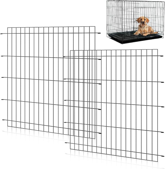 Tandefio 2 Pcs Dog Crate Divider Panel Metal Pets Divider Panel Dog Crate for Pets(48 Inches)
