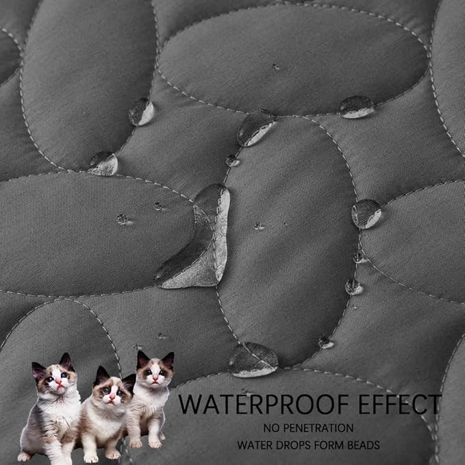 Ameritex Waterproof Pet Bed Cover Anti-Slip Dog Bed Blanket for Sofa and Furniture Waterproof New Pattern Design (Darkgrey, 30x80 Inch (Pack of 1))