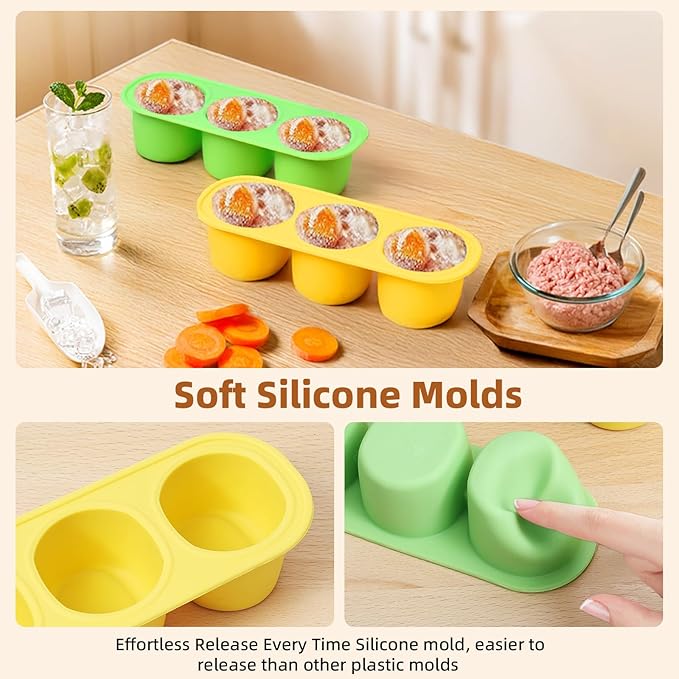 2 Pack Dog Toys for Aggressive Chewers – Interactive Indestructible Dog Toys to Keep Them Busy – Frozen Treat Toy for Large & Medium Dogs, Reduces Anxiety, Tree Stump & Corn Shapes