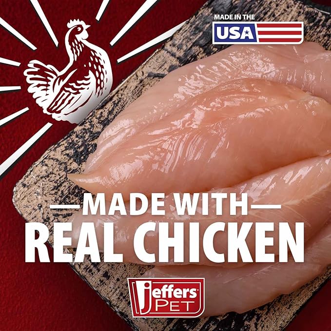 Jeffers Chicken Jerky Dog Treats, 24 oz Bag – Limited Ingredient, Healthy Training Snack, Grain Free, High Protein, 100% Real Chicken, Natural Made in USA, Perfect for Halloween & Christmas - 2 Pack
