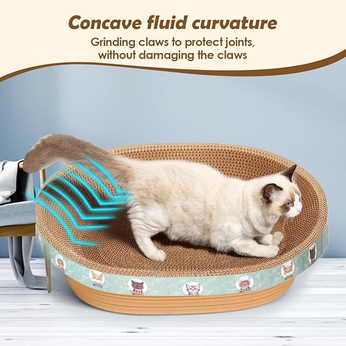 Pet Scratching Board Cat Scratch Pad for Indoor Sleeping (21.6" L x 14.9" W x 4.3" H)