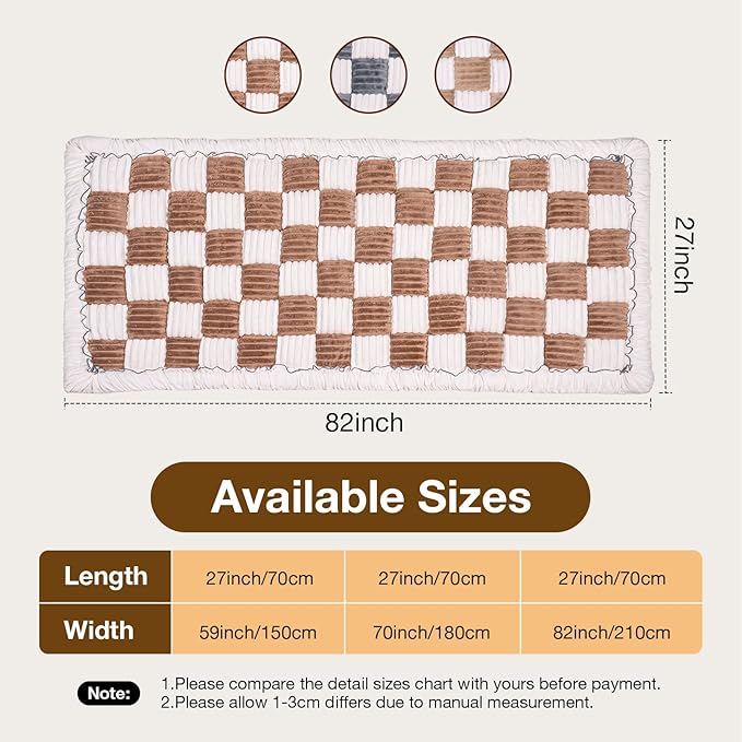 Dog Couch Cover Protector, Dog Bed Mat for Couch Washable Pet Bed Cover, Large Dog Blanket Pet Friendly Sofa Cover, Dark Coffee, 27 * 82 ''