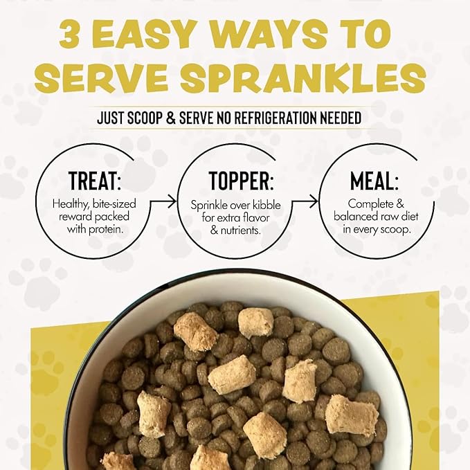 Freeze Dried Dog Food for Small & Large Dogs, 16 Oz (500+Pieces) Chicken Dog Food Toppers for Picky Eaters, USA Made- Grain Free & All Natural Freeze Dried Treats Made with 96% Meat Organs
