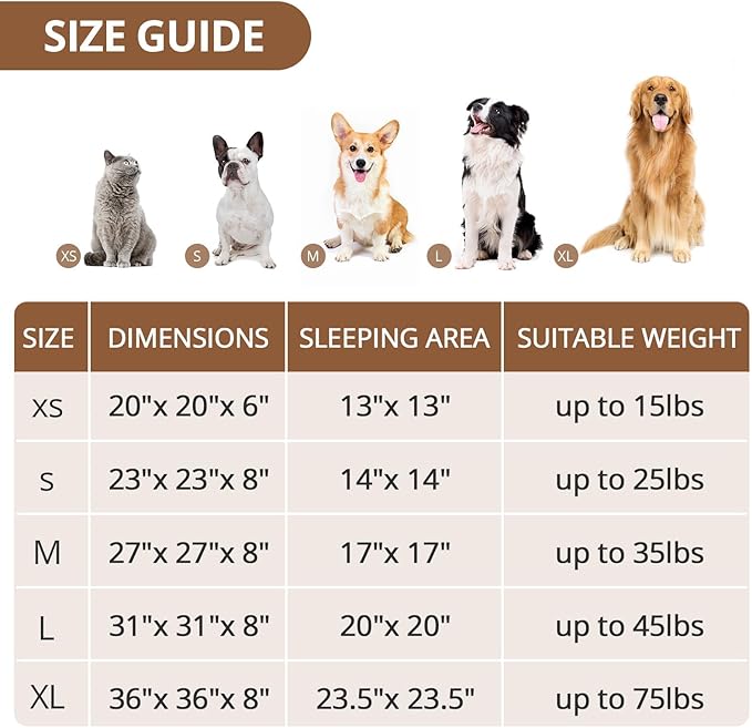JOLLYVOGUE Medium Calming Dog Bed, Anti-Anxiety Donut Cuddler Cat Bed with Anti-Slip Bottom, Fluffy Faux Fur Machine Washable Pet Cushion for Medium Dog & Cat, 27"/Rainbow