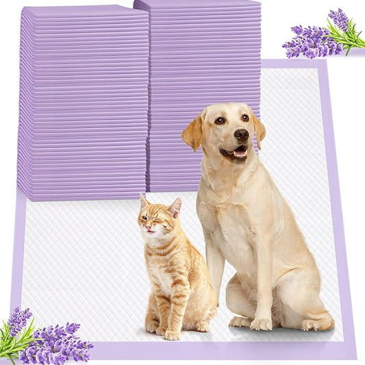 36"x36" 4XL Lavender Scented Disposable Dog Pee Pads, 45 Count | Extra Large Puppy Training Pads with 6-Layer Super Absorbent Protection, Leakproof Puppy Pads for Large Dogs & Senior Pets