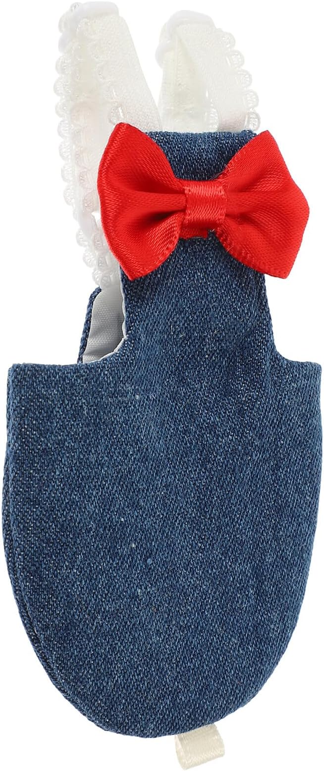 Washable Parrot Flight Suit Bird Diaper with Breathable Cotton Reusable Diapers for Cockatiel and Parakeet Training Outdoor Coverall in Denim