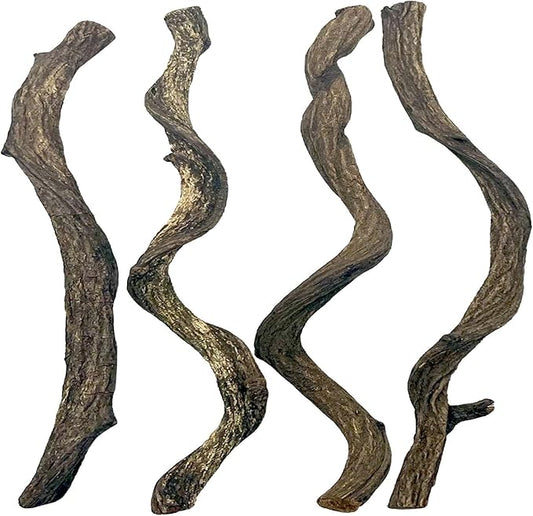 BNOSDM Reptile Forest Climbing Branch Decor Crested Gecko Climb Wood Natural Branches Tree for Snake Frog Chameleon Spider Bearded Dragon Terrarium Habitat Tank Accessories,4PCS