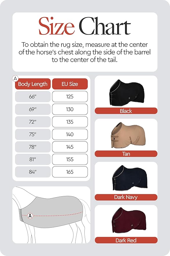 HORZE Kiel Fleece Horse Cooler Blanket | Quick-Dry Fleece Horse Cooler Sheet with X-Surcingles & Tail Cord - Tan - 84 in