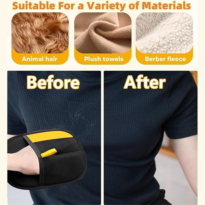 2pcs Electrostatic Pet Hair Removal Gloves: Quick Wiping - Reusable & Washable for Sofa Clothing Pet Beds Effortless Cats & Dogs Hair Remover for Pets